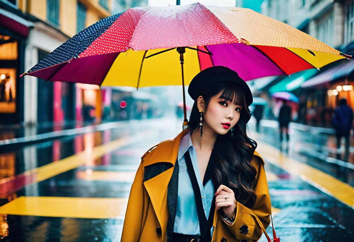 Le style k-pop sous la pluie : analyse du design des parapluies modernes