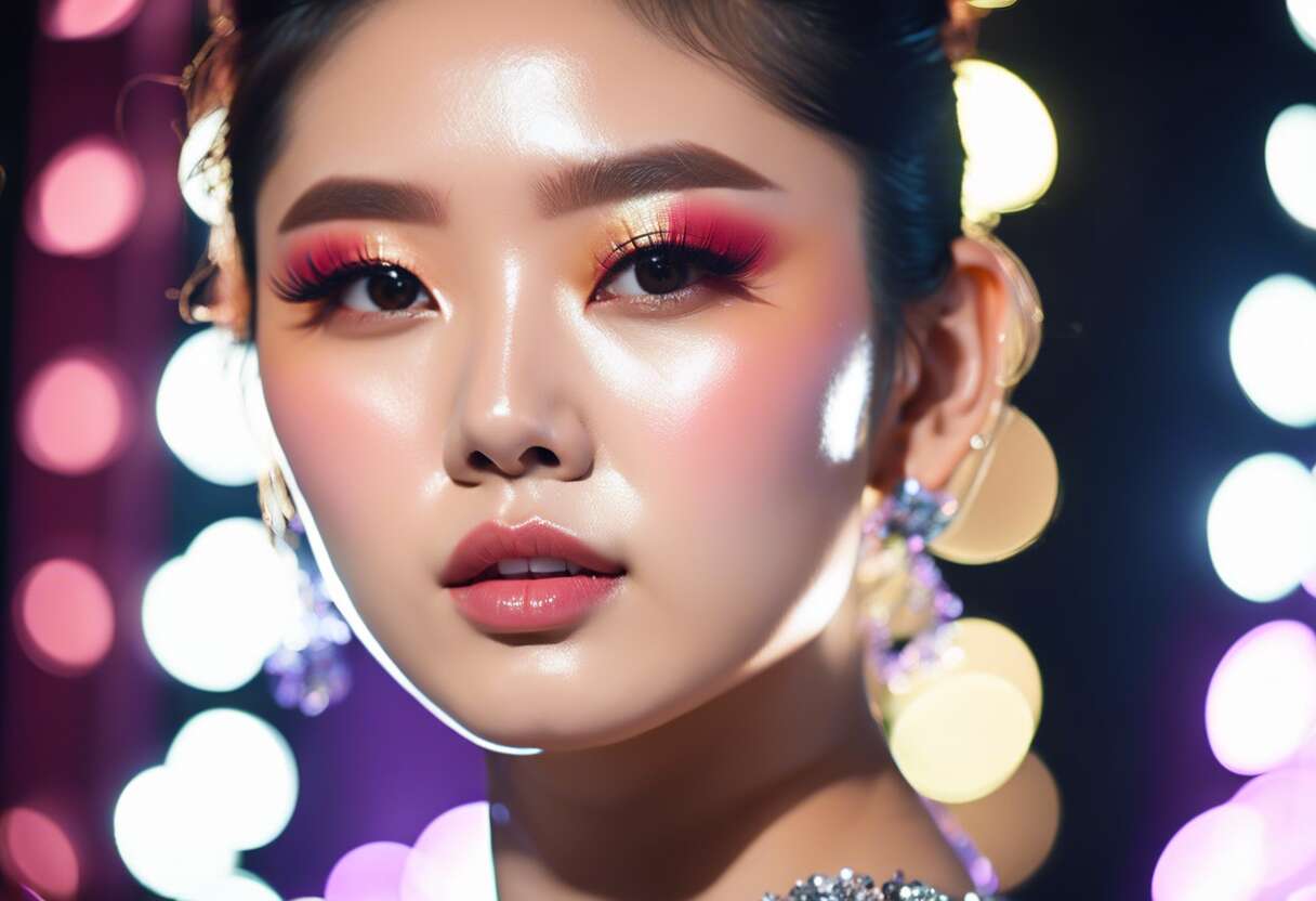 Highlighters éclatants utilisés par les stars de la scène coréenne