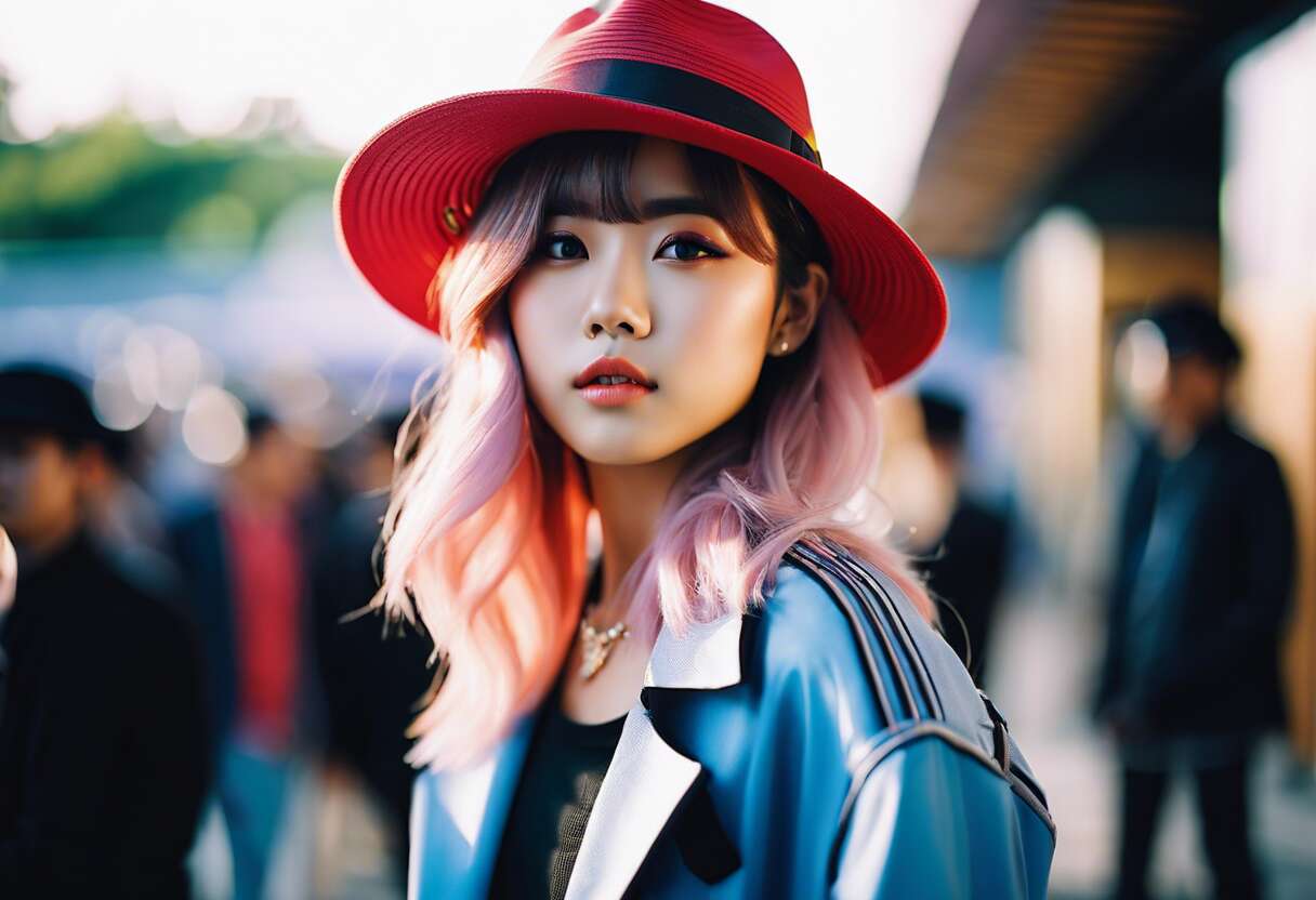 Comment les accessoires comme les chapeaux définissent-ils l'esthétique K-pop ?