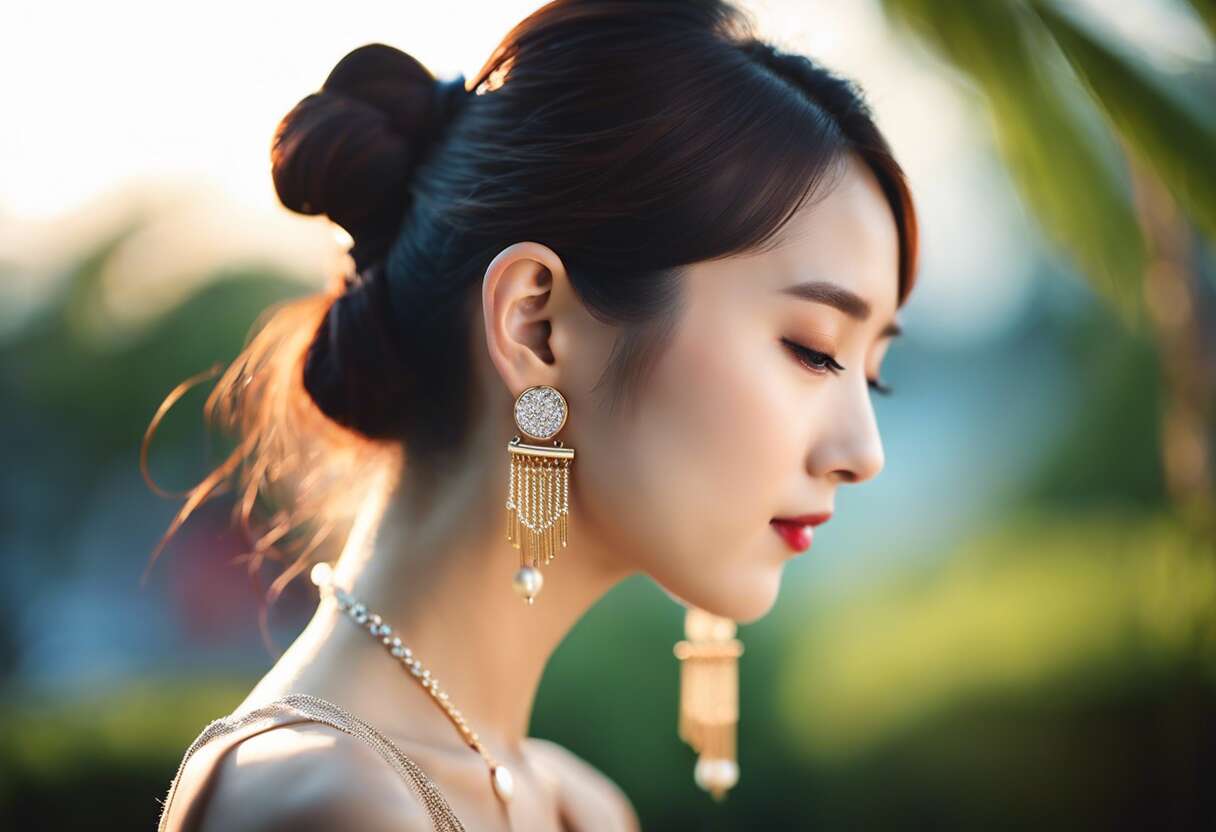 Bijoux d'oreille uniques pour un look inspiré par la scène musicale coréenne