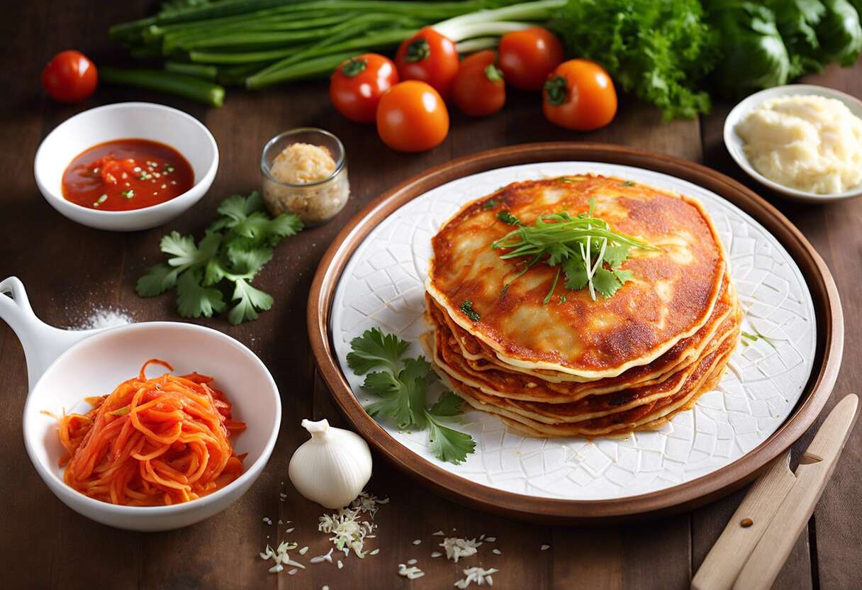 Recette de galette au kimchi : saveurs traditionnelles de la cuisine coréenne