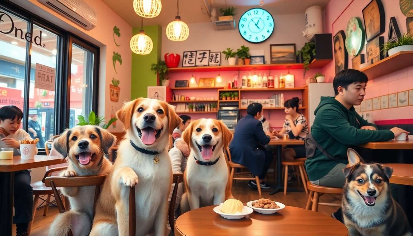 Café pour chiens et chats à Hongdae : une expérience unique