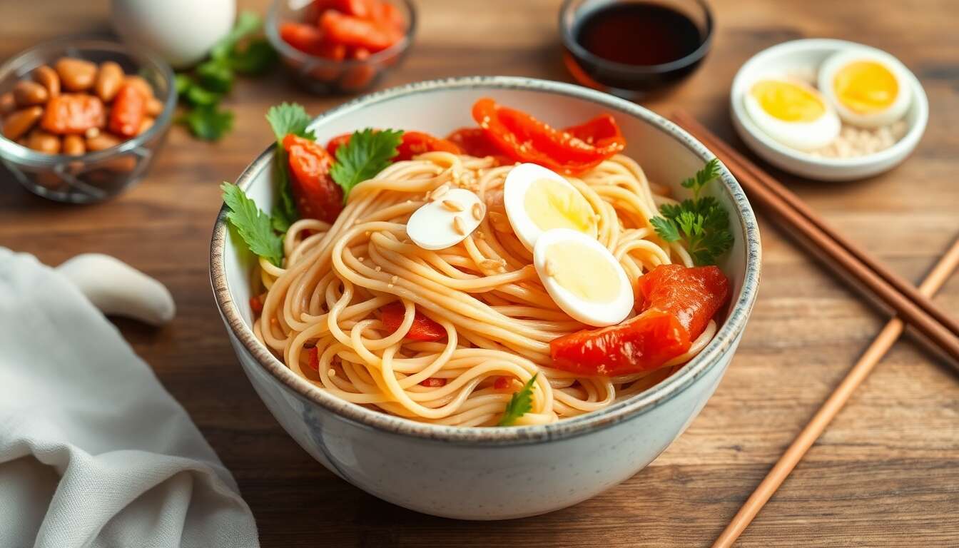 Nouilles Kimchi : recette du Bibim Guksu