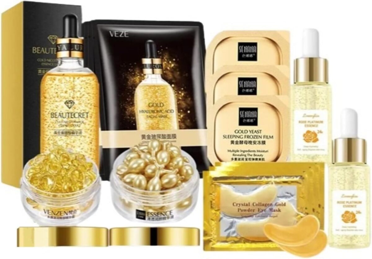 Avis sur le coffret soin visage coréen niacinamide et or