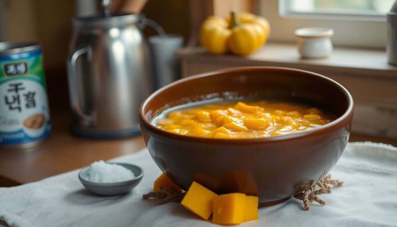 Recette authentique de Hobakjuk : le porridge de courge coréen