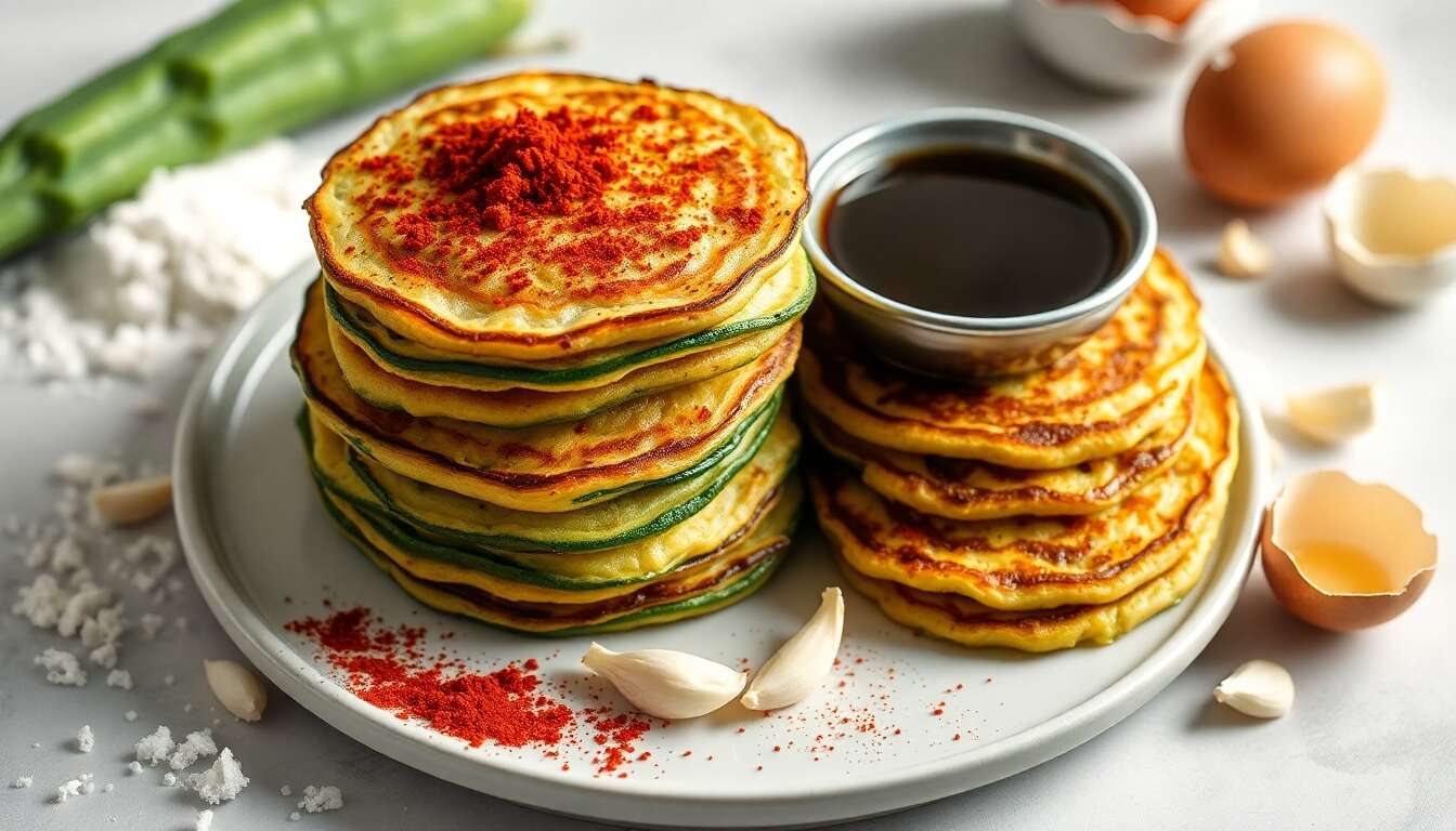 Recette de Hobakjeon : crêpes coréennes de courgettes