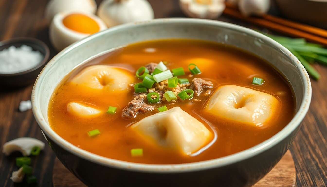 Recette de Tteok Manduguk : soupe coréenne ravissante