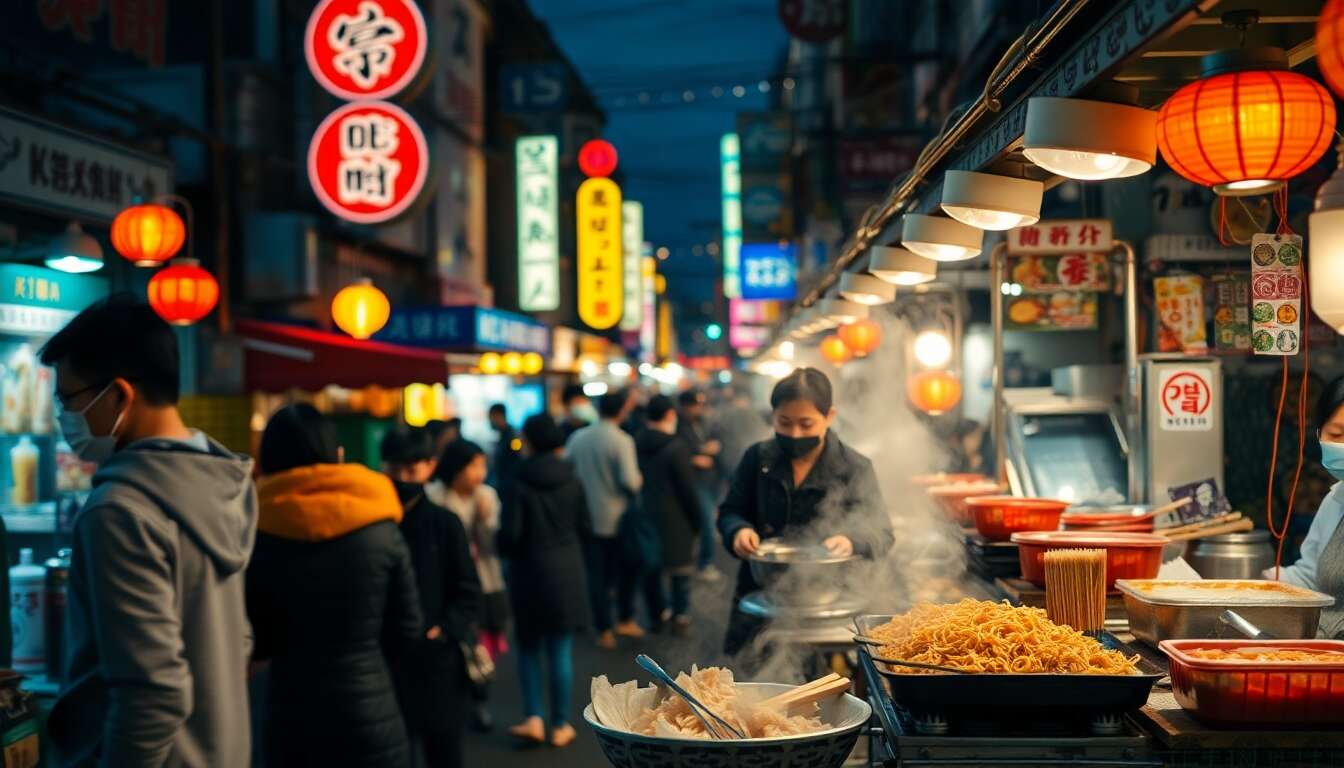 Délices coréens : nouilles jajangmyeon et jjamppong street food