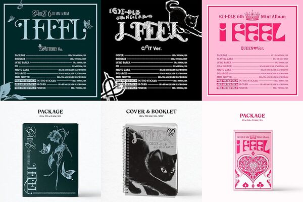 (G) I-DLE I FEEL 6th Mini Album CD+POB+Booklet+Lyric Paper+Photocard+Tracking Sealed GIDLE I-DLE (Full 8 Version SET)