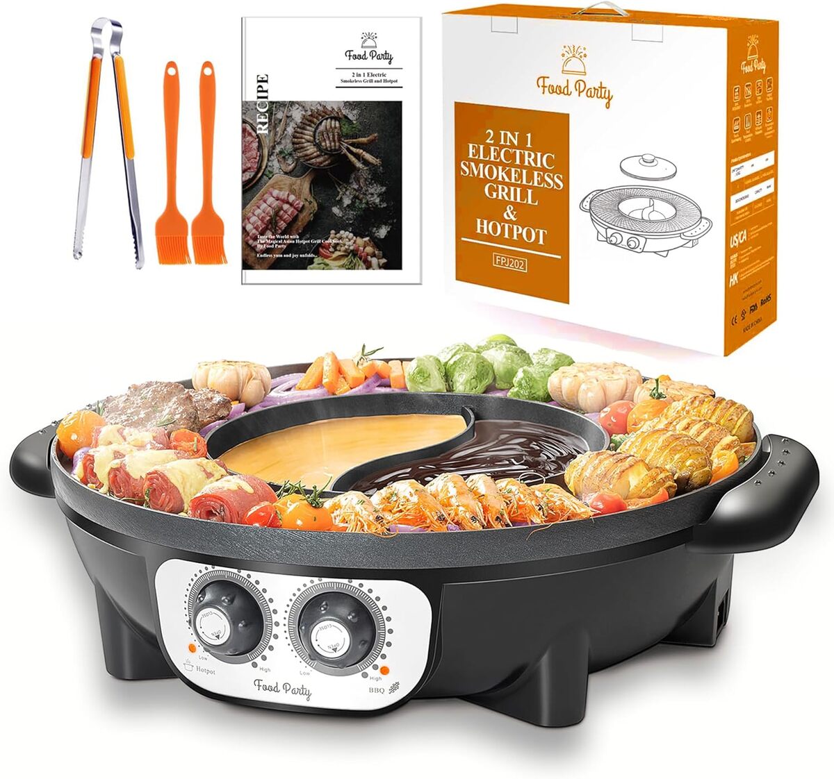 Test du Food Party Hot Pot 2200W : fondue et barbecue sans fumée