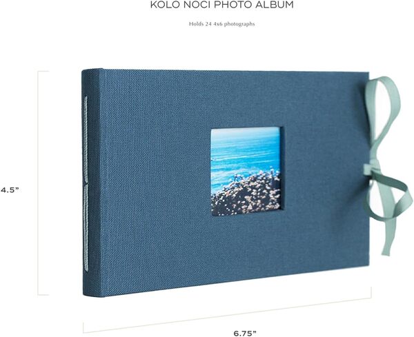 Kolo Noci Petit album photo 10 x 15 cm, peut contenir 24 photos, idéal pour les mariages et les livres de bébé, lac