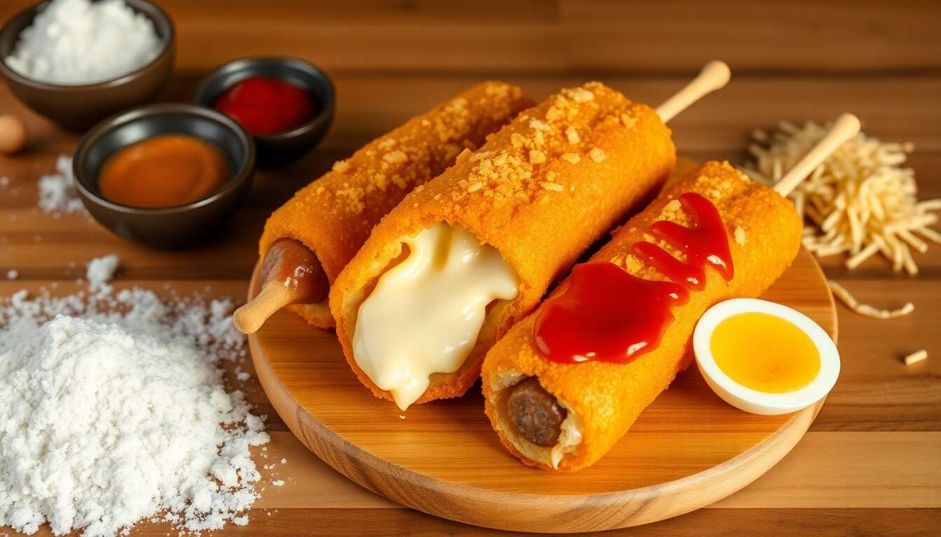 Délice de corn dogs coréens : recette croustillante maison