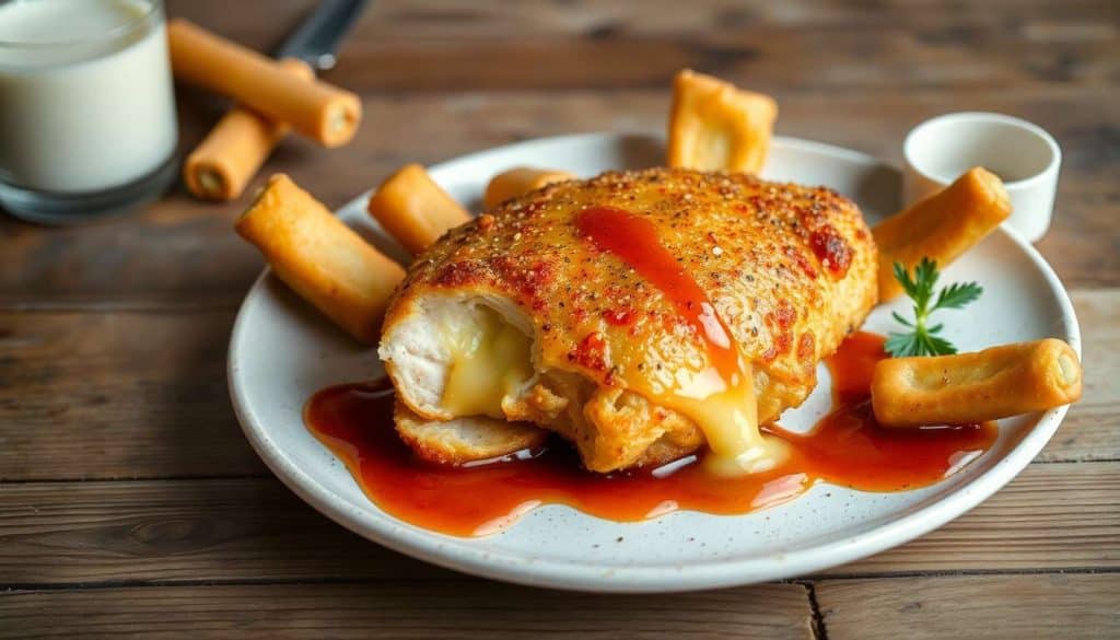 Délice coréen : poulet frit au fromage facile par un chat cuisiner