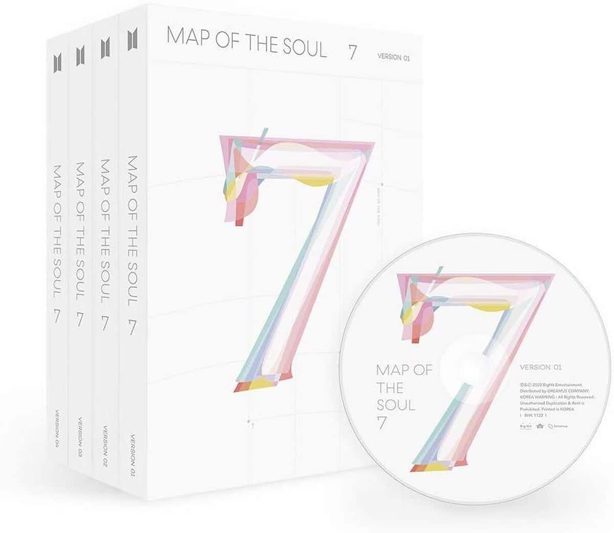 Avis : l'album "Map of The Soul : 7" du groupe BTS avec ensemble exclusif et objets de collection