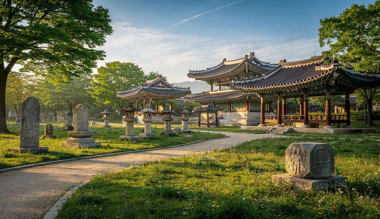 Promenades &agrave; travers l&rsquo;histoire : parcs et monuments de gwangju
