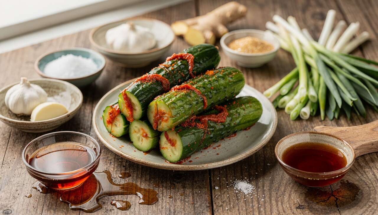 Recette coréenne : kimchi de concombre Oi Sobagi