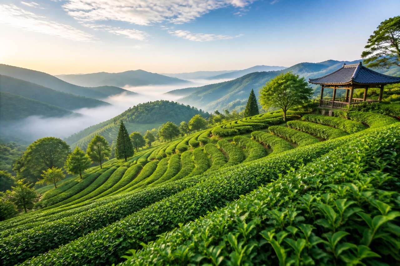 Plantations de thé en Corée du Sud : découverte et visite
