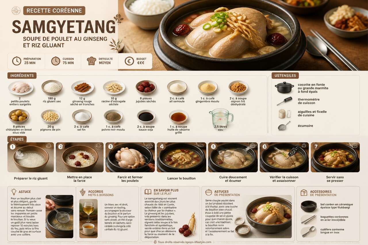 Fiche recette Recette Cor&eacute;enne : d&eacute;couvrez le Samgyetang